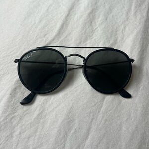 Black Round Double Bridge Raybans- Unisex! Brand new! Worn a few times